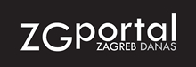 crno-bijeli logo na crnoj podlozi / ZGportal logotip