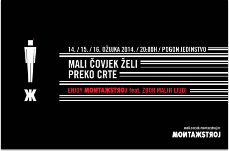 mali čovjek želi preko crte / montažstroj mali čovjek želi preko crte / montažstroj