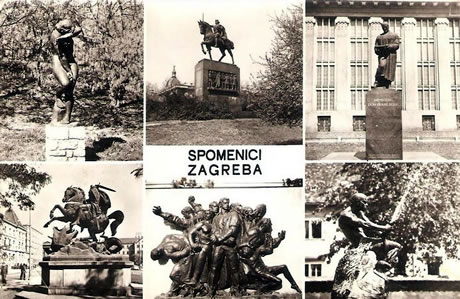 razglednica spomenici zagreba