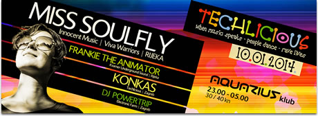 dj miss soulfly / techlicious / klub aquarius