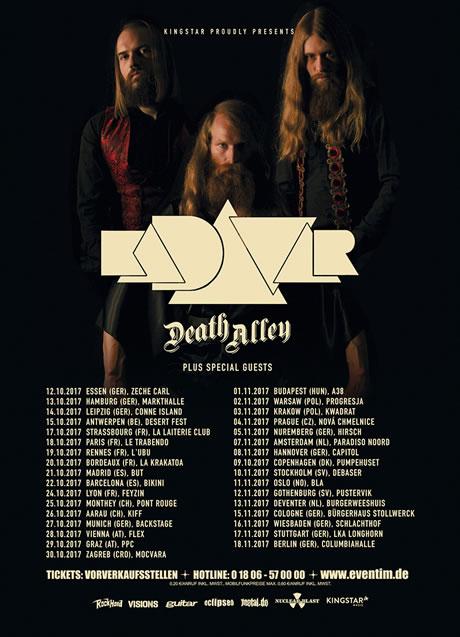 kavadar / 2017 death alley tour list