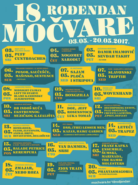 program 18. rođendana kluba močvara