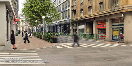 vizualizacija ulazne rampe, varšavska ulica, zagreb vizualizacija ulazne rampe, varšavska ulica, zagreb
