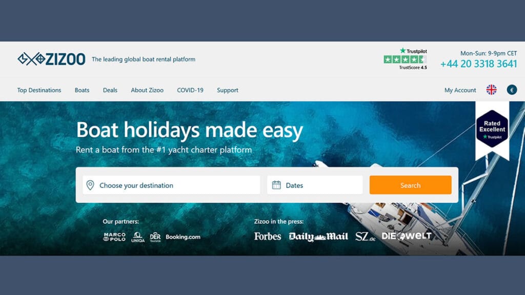 zizoo - boat rental platform | 2018.