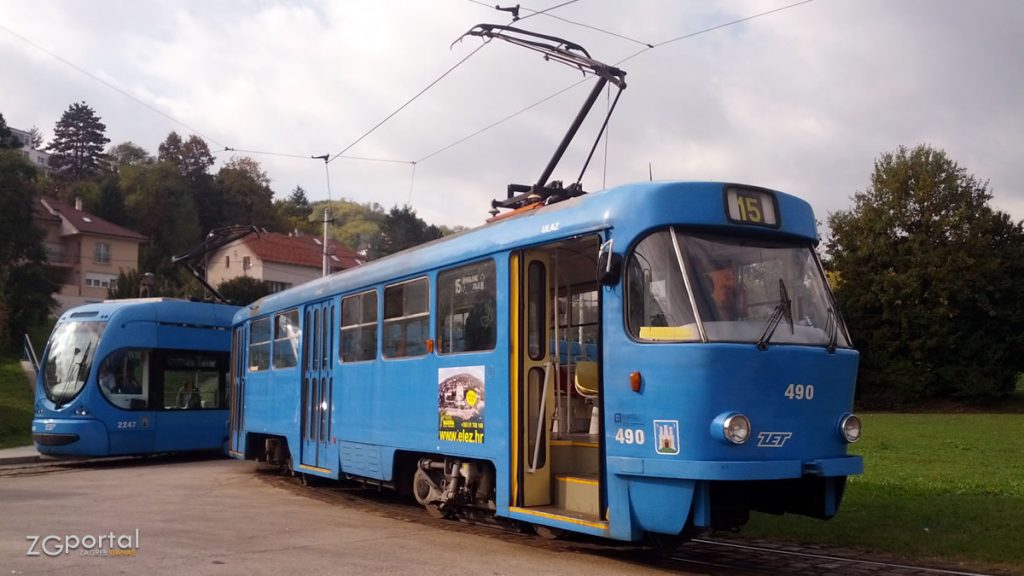tramvaji linije 14 i 15 :: terminal mihaljevac zagreb :: listopad 2016.