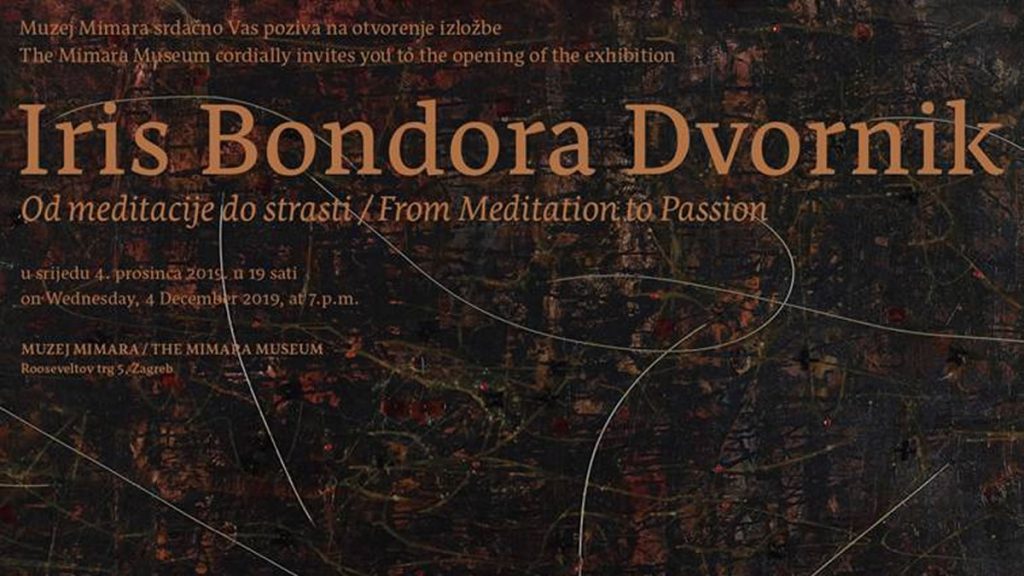 iris bondora dvornik | izložba "od meditacije do strasti" | mimara zagreb | 2019.