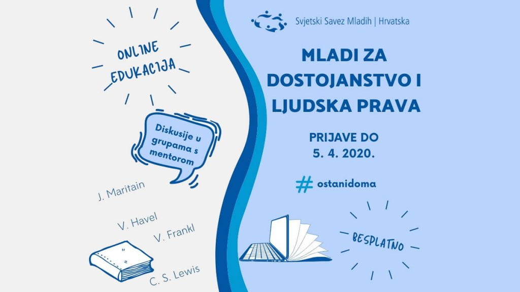 online edukacija "mladi za dostojanstvo i ljudska prava" | svjetski savez mladih hrvatske | 2020.