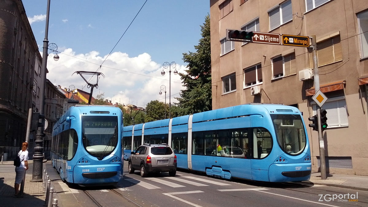ulica ribnjak, zagreb - tramvaj linije 14 - kolovoz 2015.