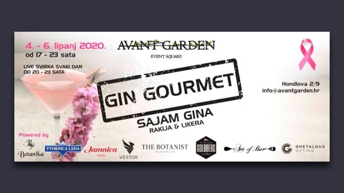 gin gourmet 2020 - avantgarden event square zagreb