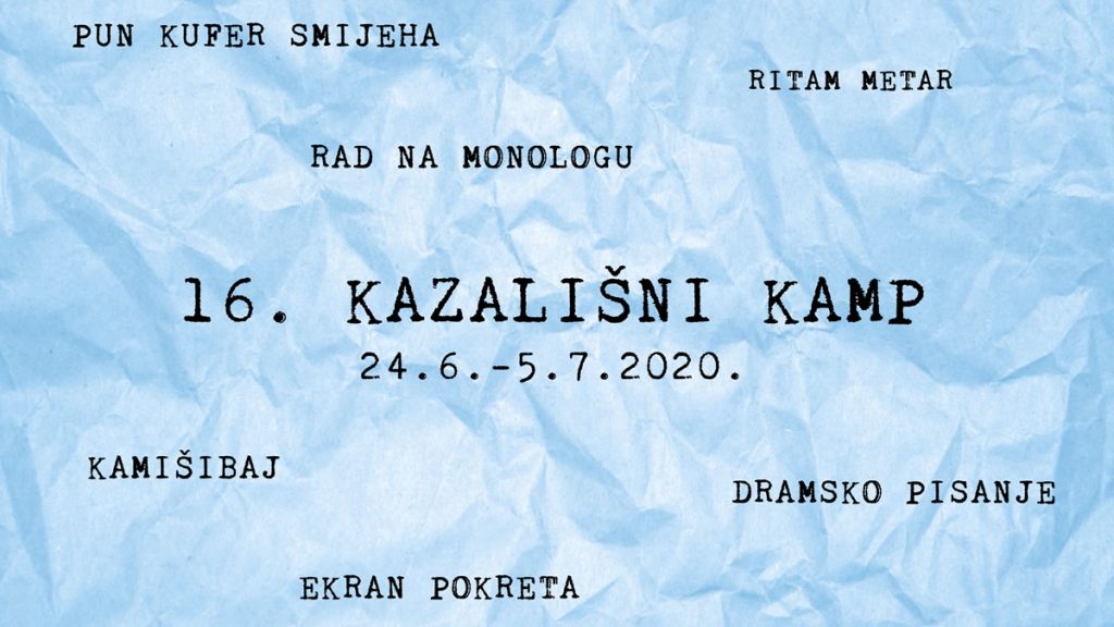16. kazališni kamp | teatar tirena | 2020.