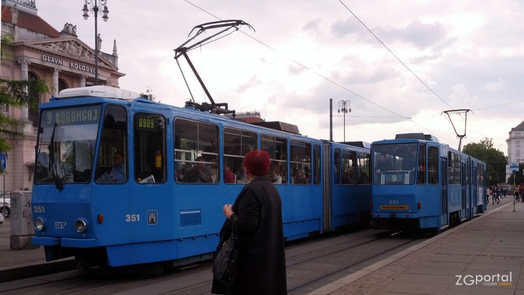 glavni kolodvor zagreb | tramvajska linija 9 | tatra kt 4 | svibanj 2016.