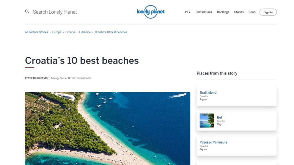 lonely planet | croatia`s 10 best beaches in 2020