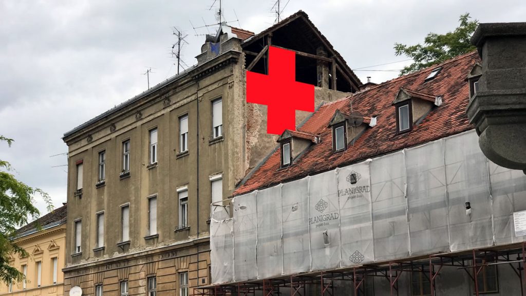 crveni križ na ilici - projekt ilica: q`art - 2020