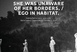 she was unaware of her borders / ego in habitat - petra feriancova - galerija bačva zagreb - 2020