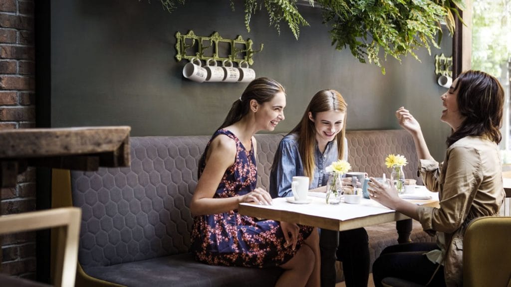cute girls in restaurant | 2020.