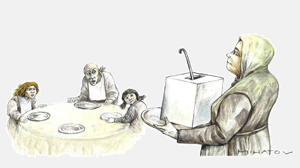 mojmir mihatov | karikatura na temu "kuhinja" | 2020.