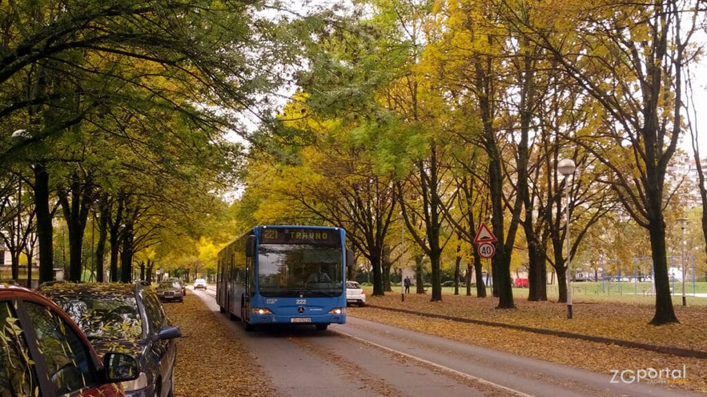 jesen u zagrebu / travno, ulica božidara magovca / zet bus linija 221 / listopad 2016.