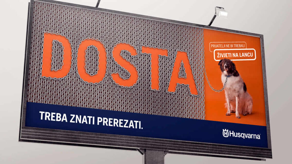 husqvarna - treba znati prerezati | kampanja za zabranu držanja pasa na lancu | 2021.