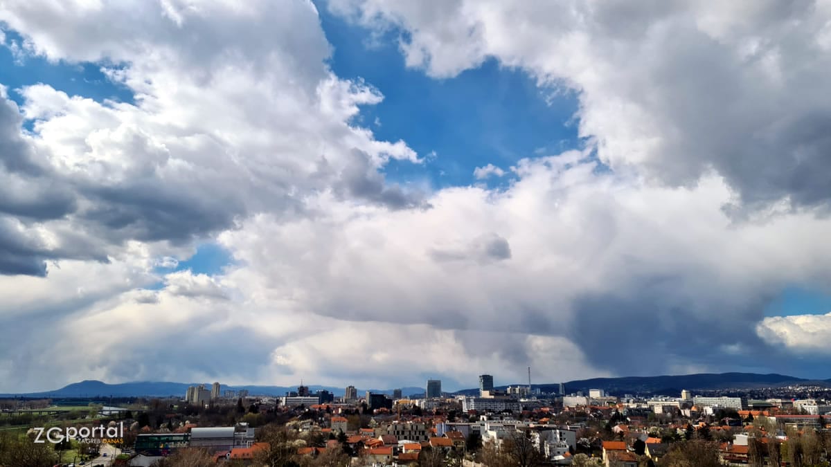 zagrebačka panorama - gradska četvrt trnje, zagreb / ožujak 2021.