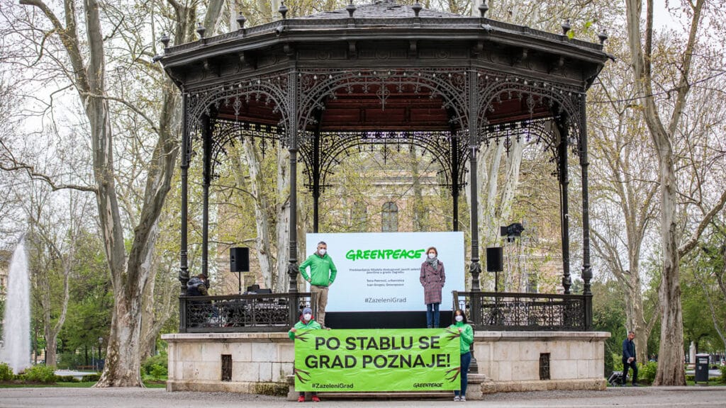 greenpeace hrvatska - #zazelenigrad | glazbeni paviljon - park zrinjevac - zagreb | 2021.