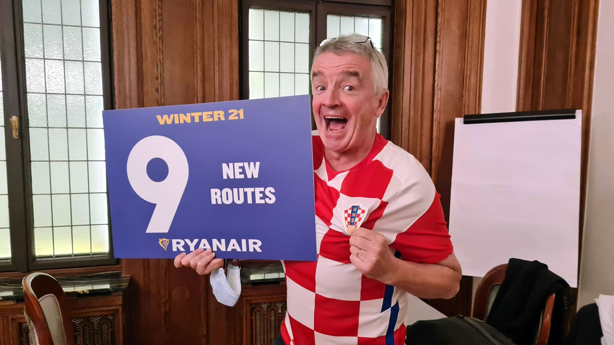 michael kevin o`leary - ceo ryanair - zagreb croatia - 2021.