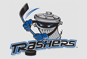 danbury trashers logo / hokej na ledu / 2021.