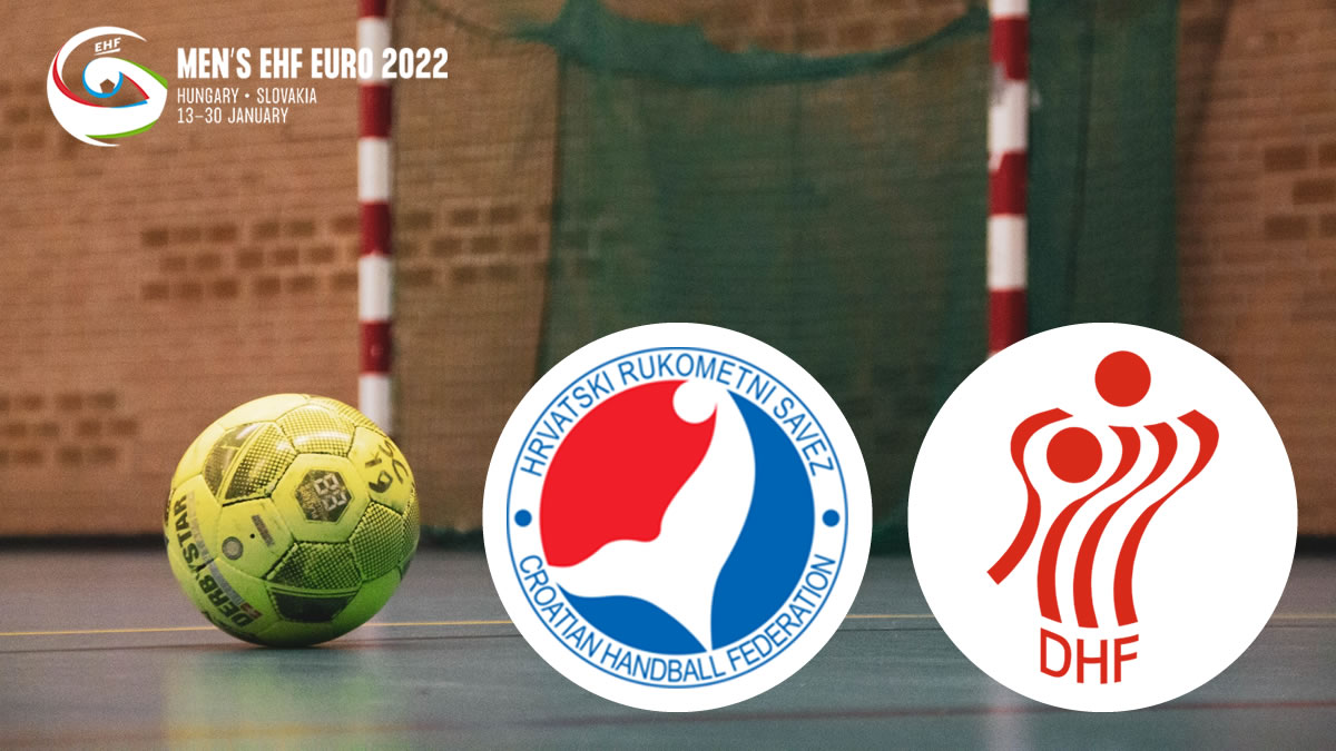 hrvatska - danska / rukomet ehf euro 2022 handball / croatia - denmark