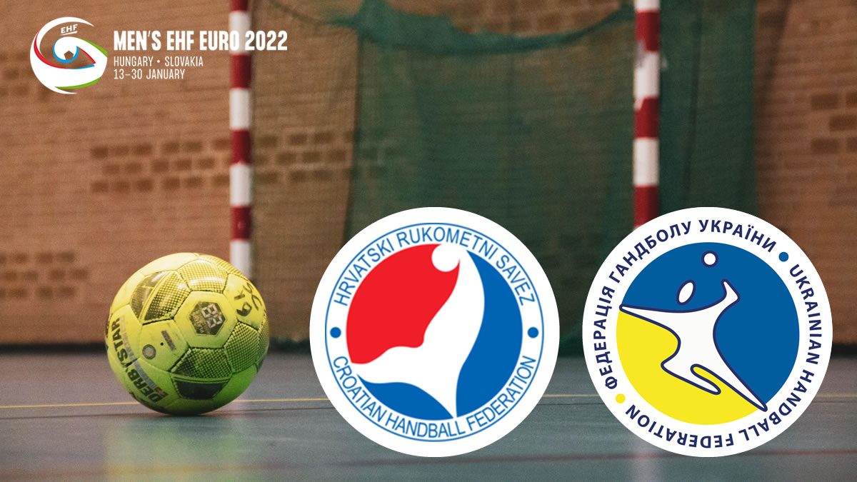 hrvatska - ukrajina / rukomet ehf euro 2022 handball / croatia - ukraine