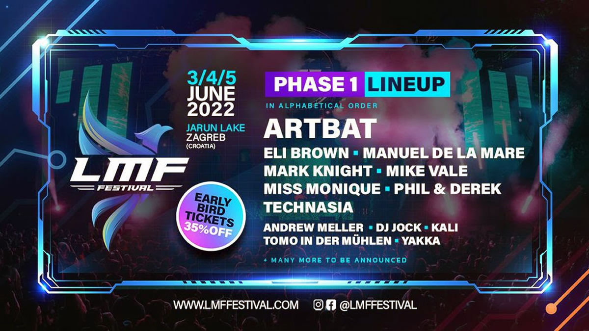 lmf festival lineup - zagreb croatia - 2022.