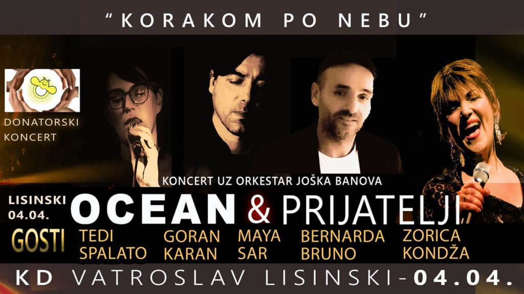 grupa ocean | koncert "korakom po nebu" | kd lisinski zagreb | 4. travanj 2022.