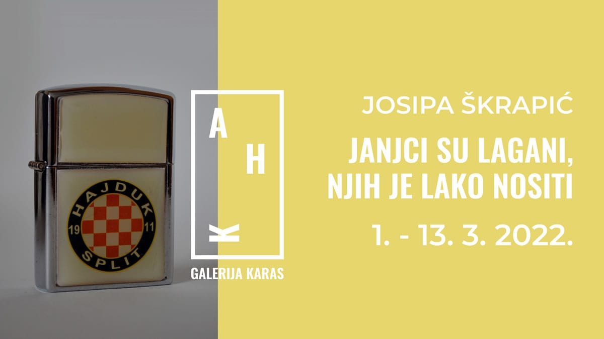 josipa škrapić | izložba "janjci su lagani, njih je lako nositi" | galerija karas zagreb | 2022.