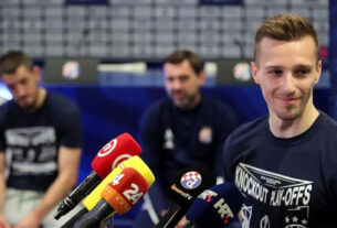 mislav oršić, arijan ademi i željko kopić | dinamo - sevilla | dinamo media day | veljača 2022.