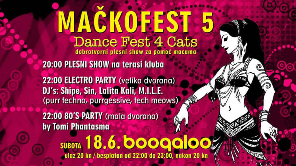 mačkofest 2022 | dance fest 4 cats | klub boogaloo zagreb | 2022.