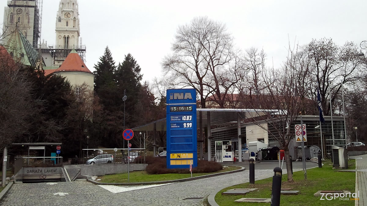 dežurne benzinske pumpe u zagrebu | ina pumpa langov trg | veljača 2013.