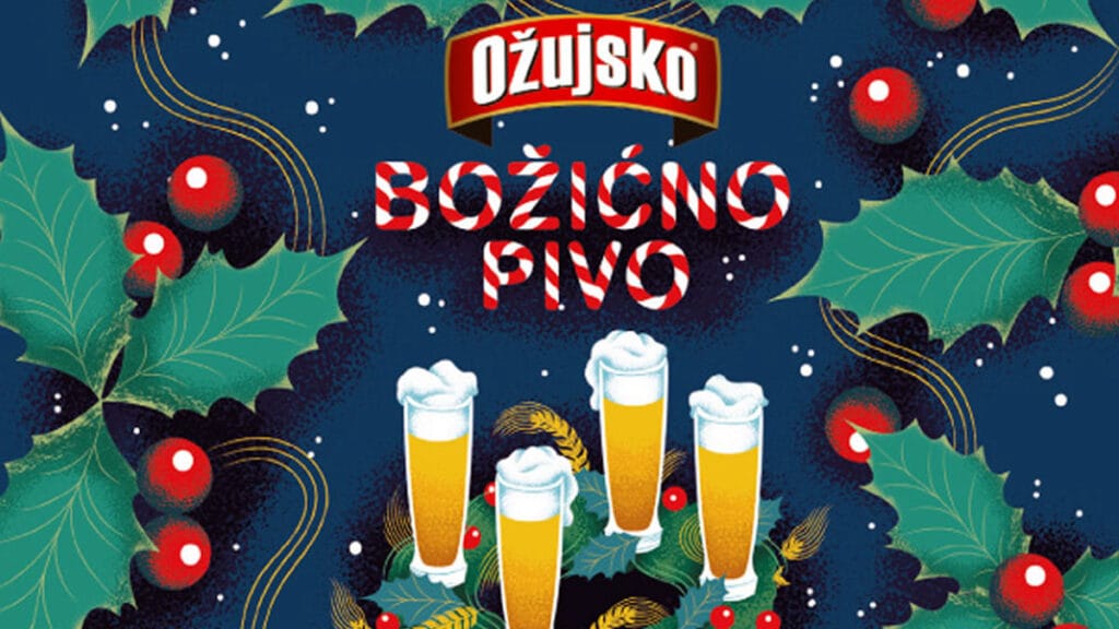ožujsko božićno pivo | dizajnerica etikete tea jurišić | zagrebačka pivovara | 2022.