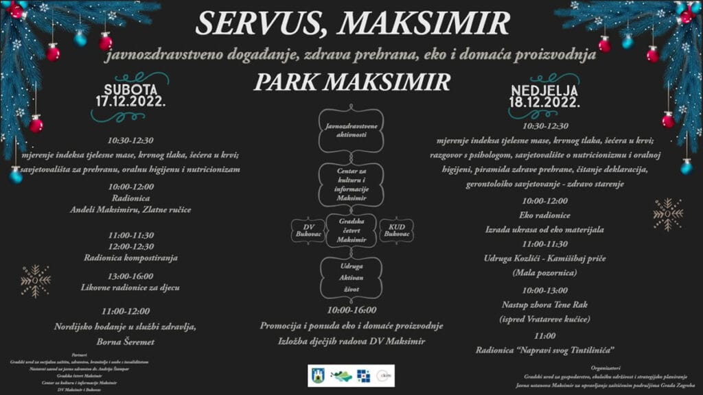 servus maksimir 2022 | božićno-adventsko-zdravstvena manifestacija