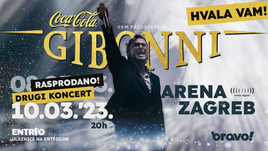 Gibonni rasprodao Arenu Zagreb zbog velikog interesa održat će se