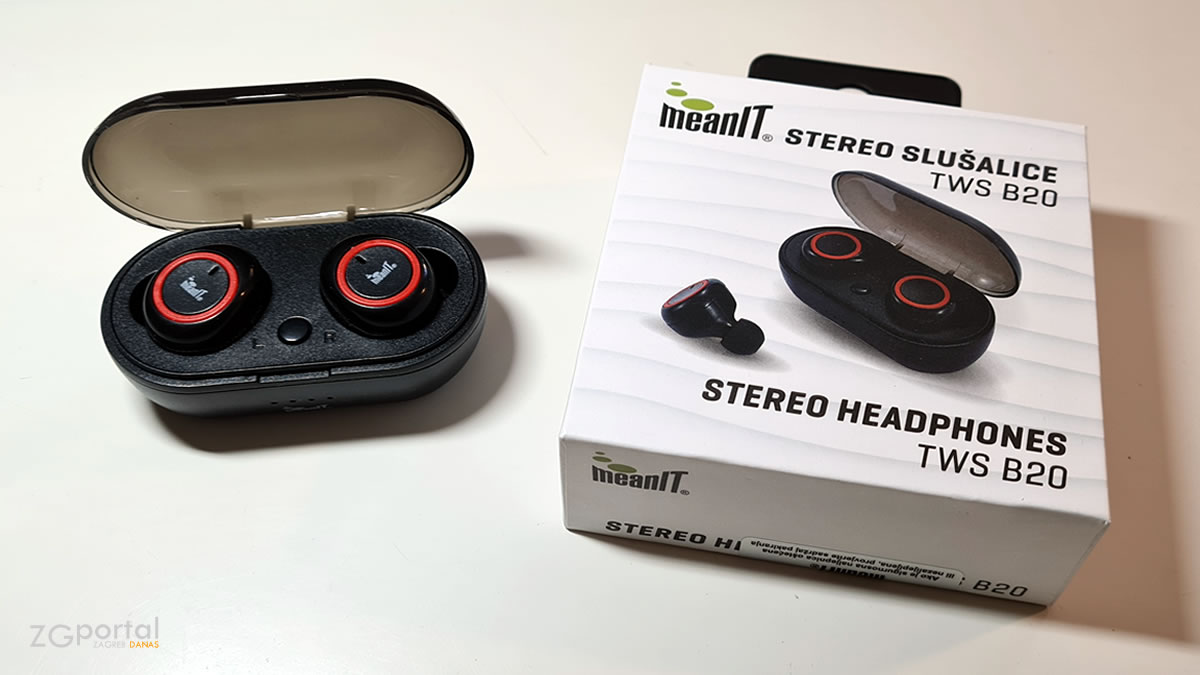 meanit tws stereo headphones b20 black | 2023.