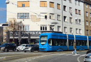 tramvajska linija 7 dubec - savski most :: šubićeva ulica, zagreb :: veljače 2023.