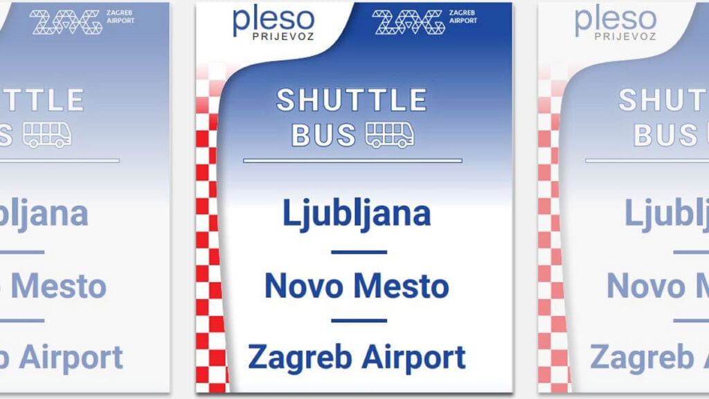 autobusna linija "ljubljana - novo mesto - zračna luka - franjo tuđman zagreb | pleso prijevoz | 2023.