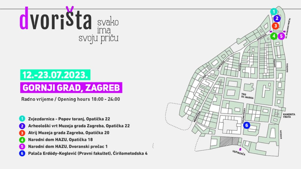 dvorišta 2023 | svatko ima svoju priču | gornji grad zagreb