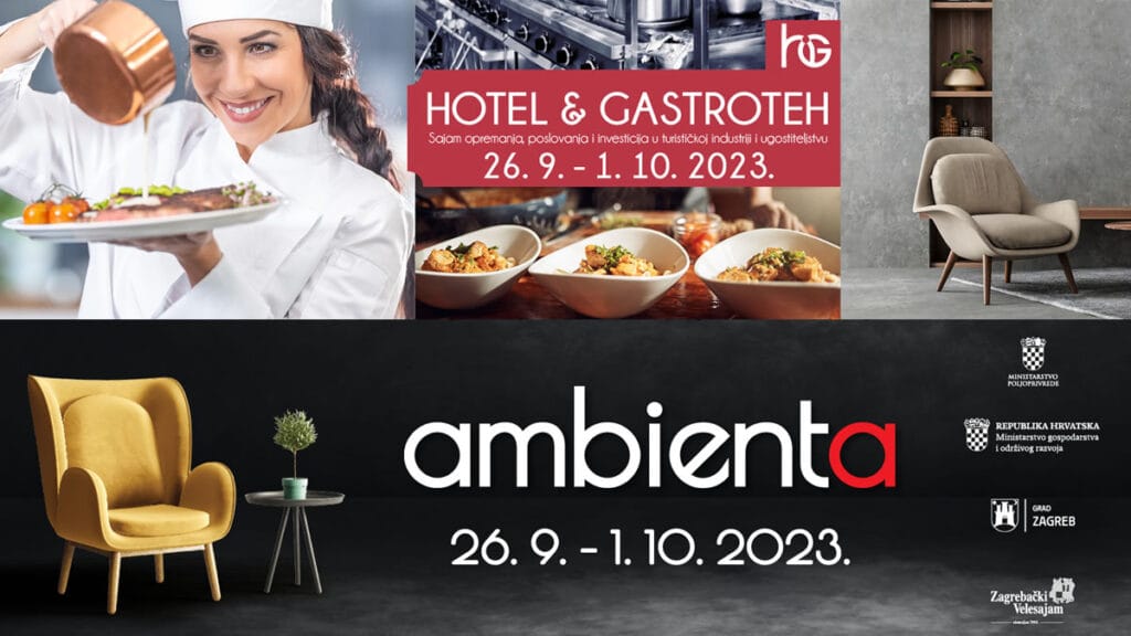 hotel & gastroteh | ambienta | arhibau | artzagreb | zagreb design week | zagrebački velesajam | 26.09.-01.10.2023.