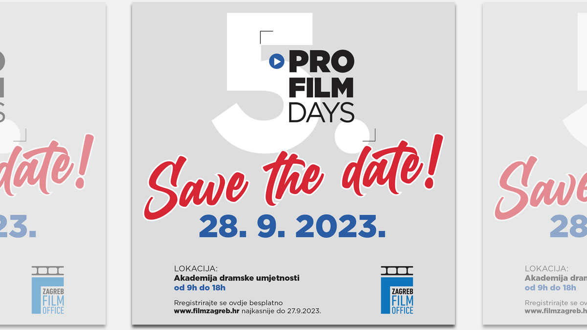 PROFilm Days 2023 – 5. izdanje regionalnog filmskog susreta posvećenog filmskoj, TV i gaming industriji, održat će se u ADU Zagreb u četvrtak, 28. rujna 2023. godine
