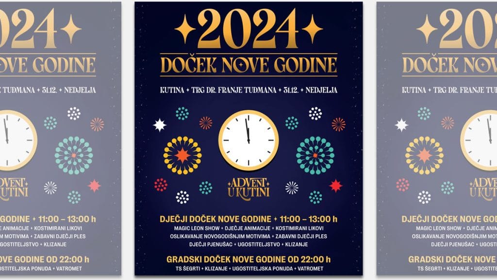 doček nove 2024. godine u kutini