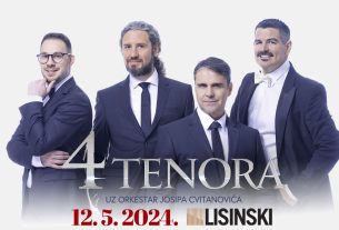 4 tenora - vokalna šetnja glazbenim desetljećima | lisinski zagreb | 12.05.2024.