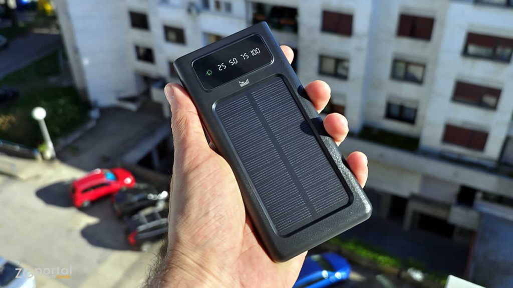 meanit p1 solarni prijenosni punjač i led svjetiljka | 2024.