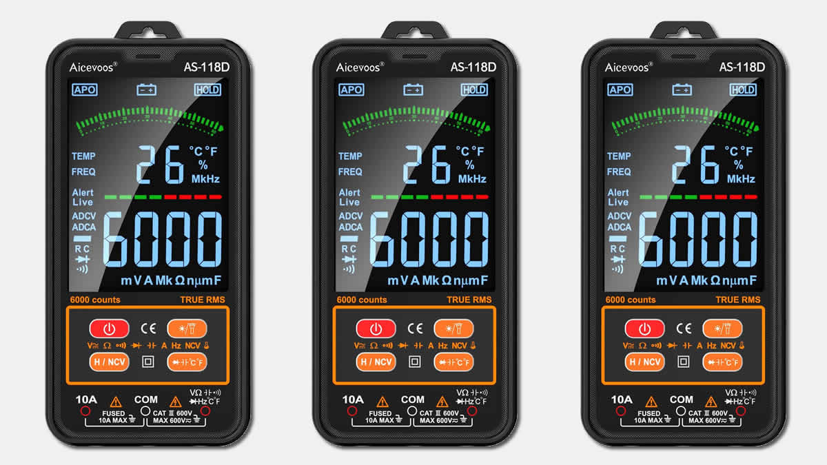 aicevoos as-118d smart digital multimeter | 2025.