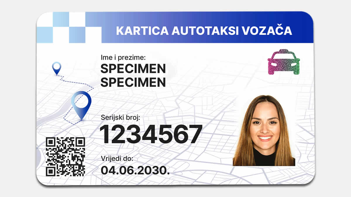kartica autotaksi vozača | 2025.