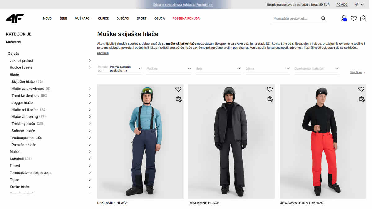 4f | skijaška odjeća za muškarce | 2025.