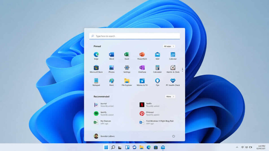 windows 11 | start menu